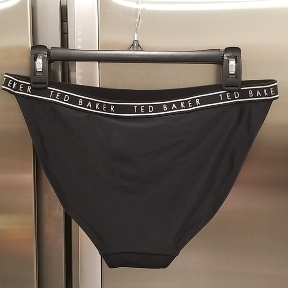 💕TED BAKER LONDON💕 Reetta Logo Bikini Bottoms Black TB4 US 10 NWT - Picture 9 of 16